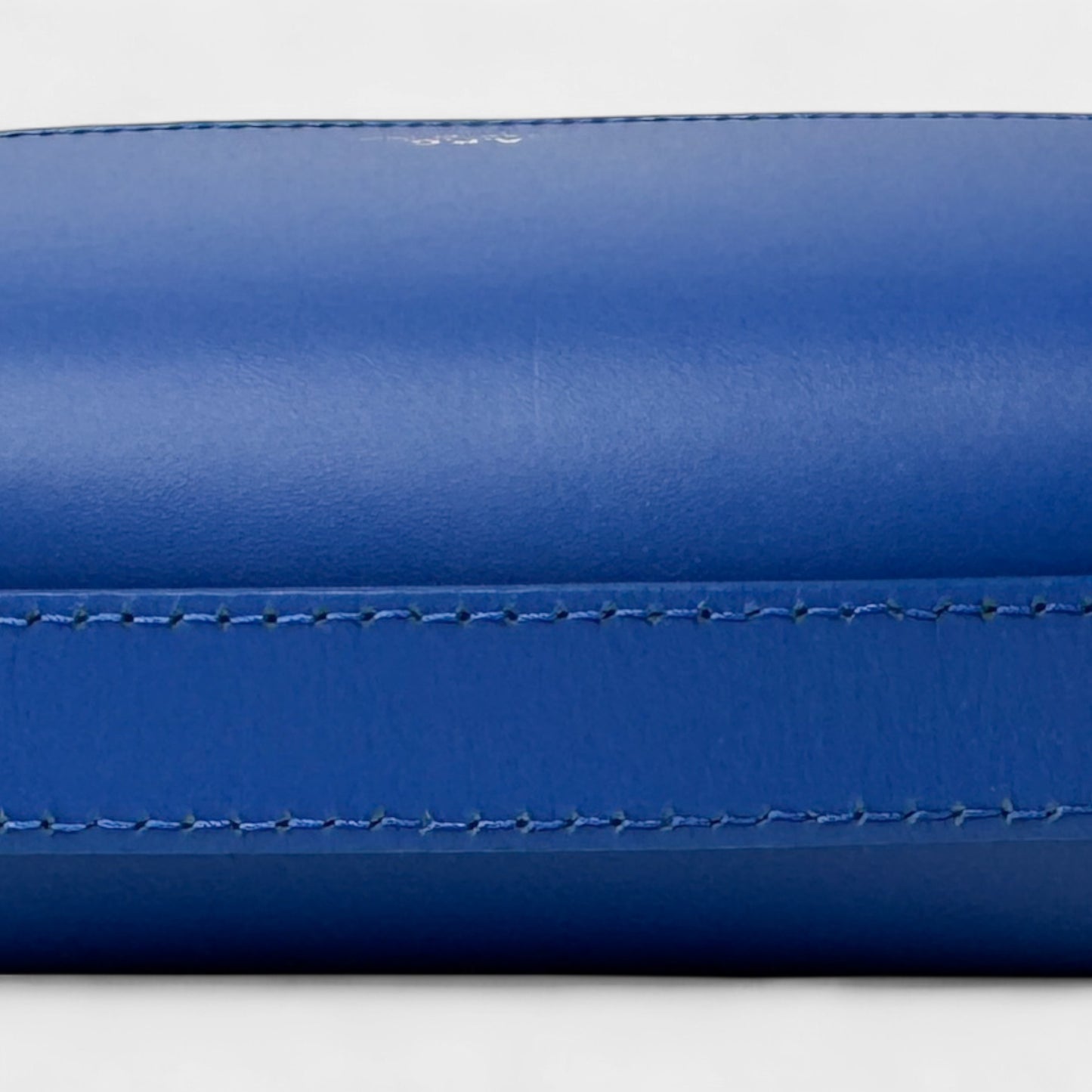 APC Bright Blue Leather Mini Geneve Crossbody Bag