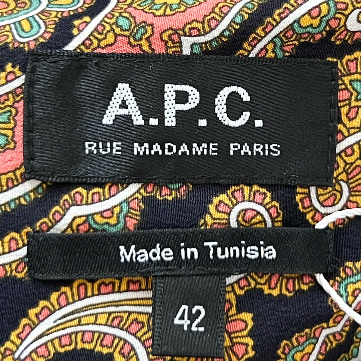 A.P.C. Pink & Green Paisley Silk Joanna Dress EU42 ~ AU12