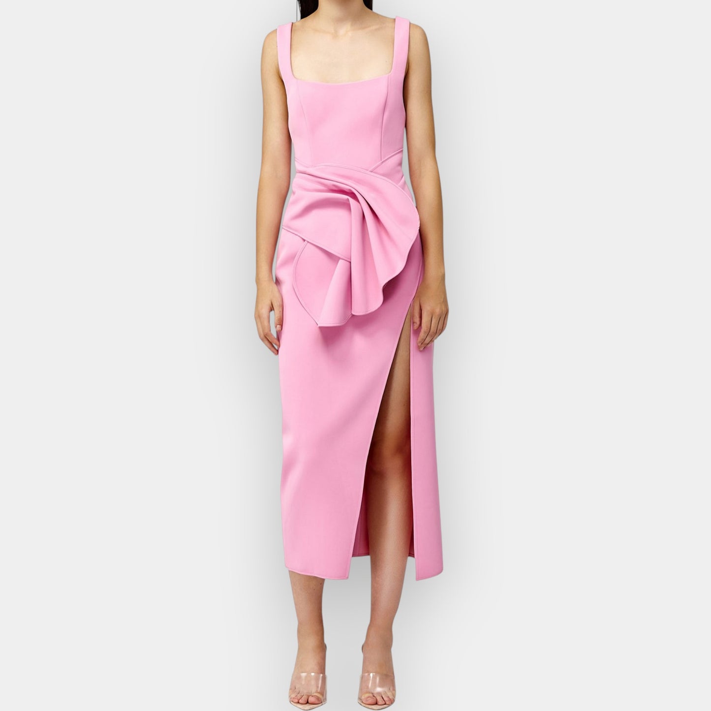 Acler Pop Pink Habana Fitted Midi Dress Small ~ AU8