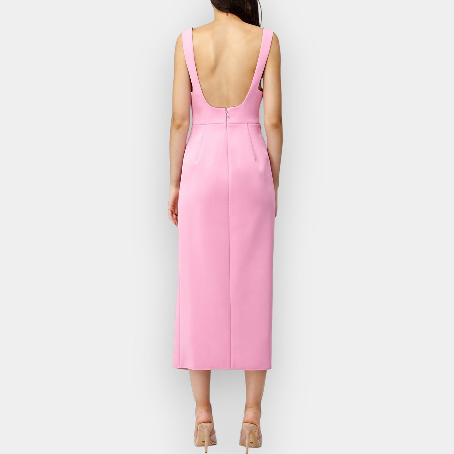 Acler Pop Pink Habana Fitted Midi Dress Small ~ AU8