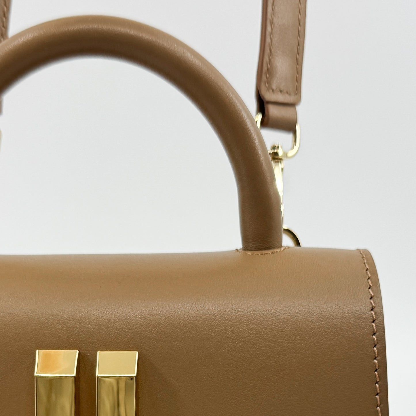 DeMellier London Toffee Brown Smooth Leather Nano Montreal Bag