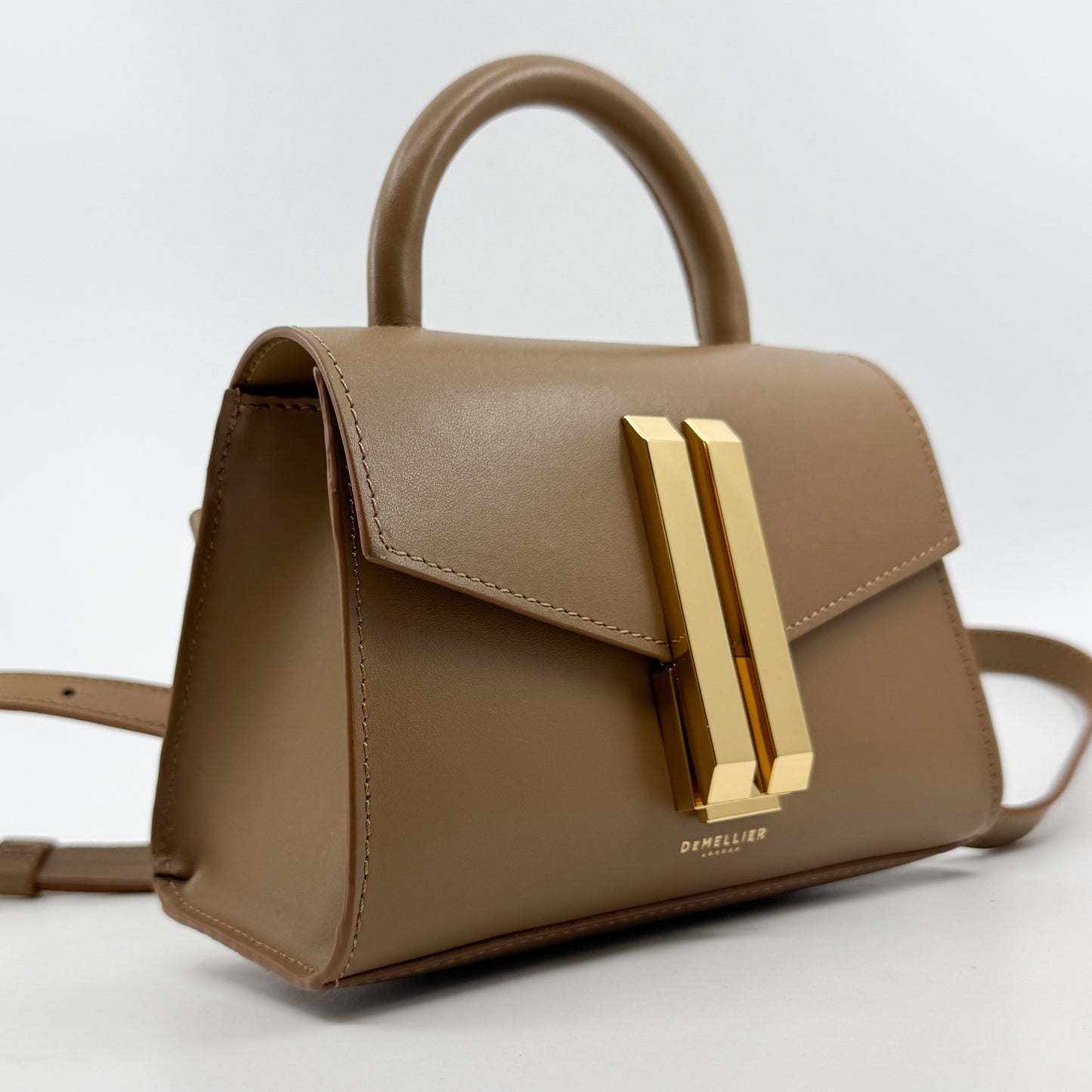 DeMellier London Toffee Brown Smooth Leather Nano Montreal Bag