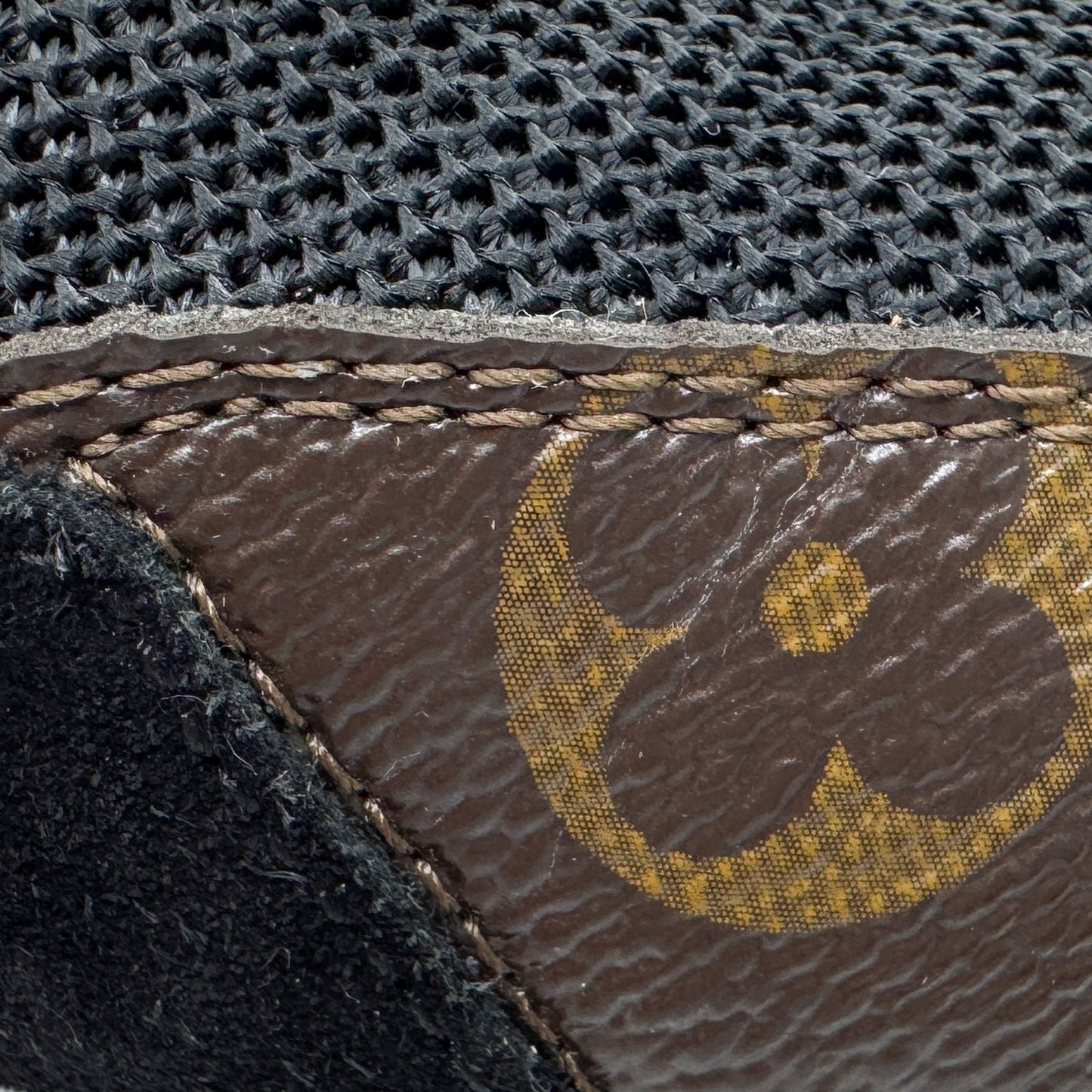 Louis Vuitton Black Mesh Leather Monogram Canvas Run Away Sneakers EU38 ~ AU7