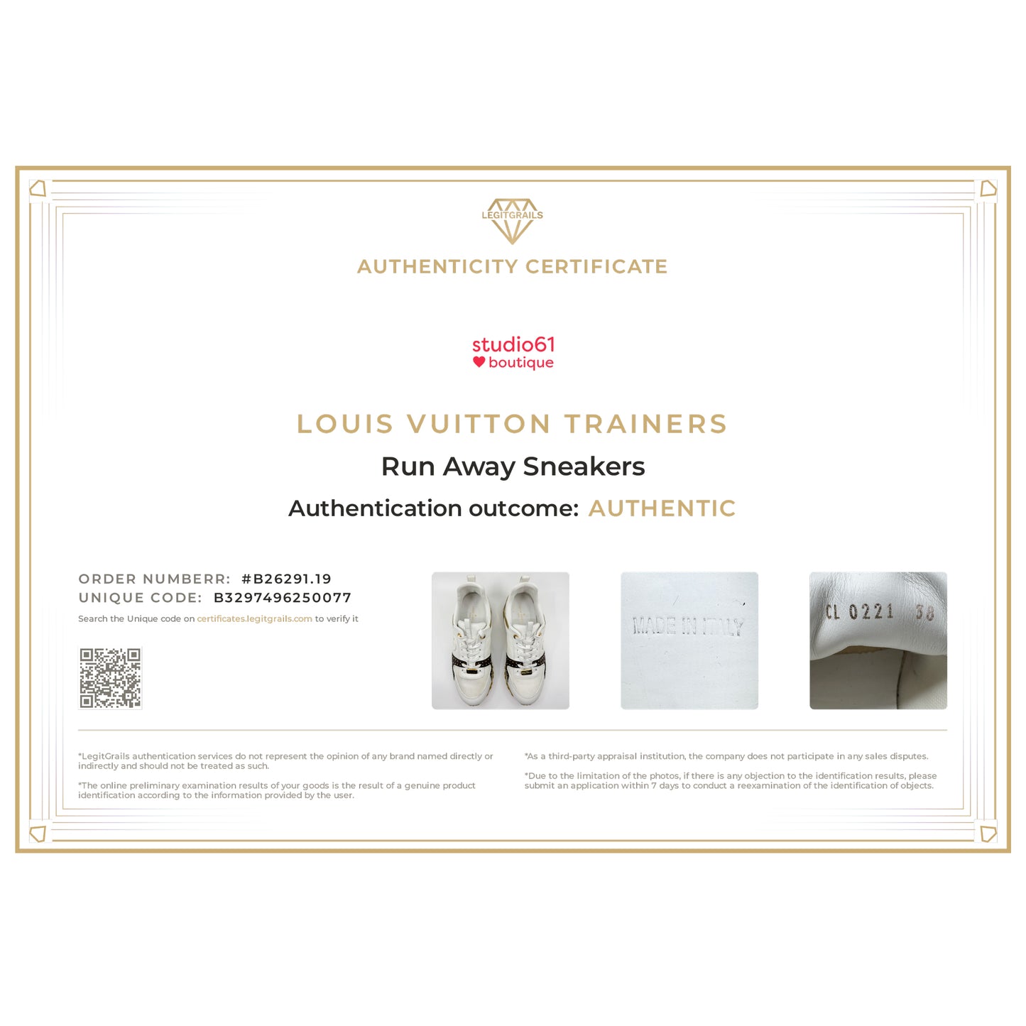 Louis Vuitton White Leather & Mesh Studded Run Away Sneakers EU38 ~ AU7