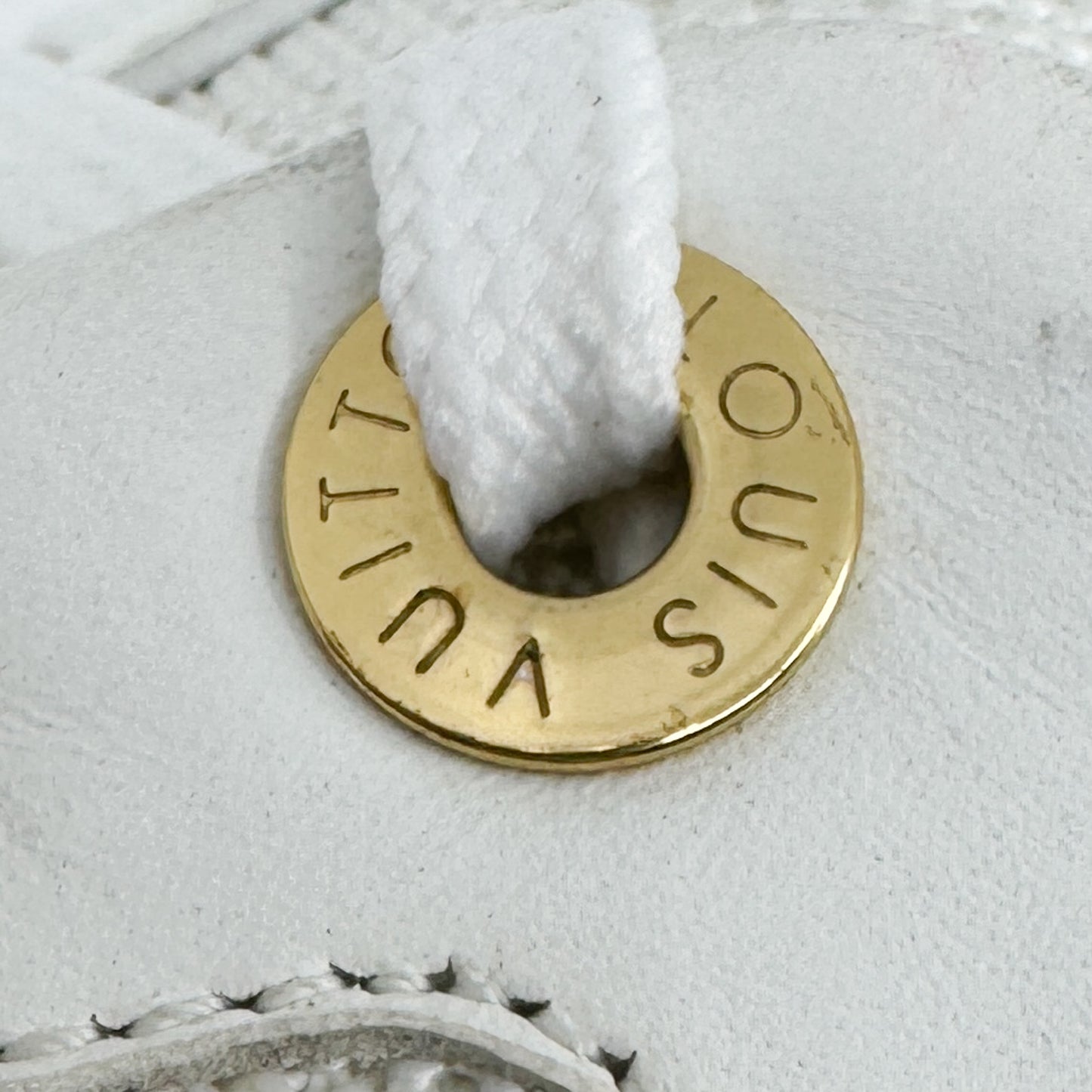 Louis Vuitton White Leather & Monogram Canvas Run Away Sneakers EU38 ~ AU7