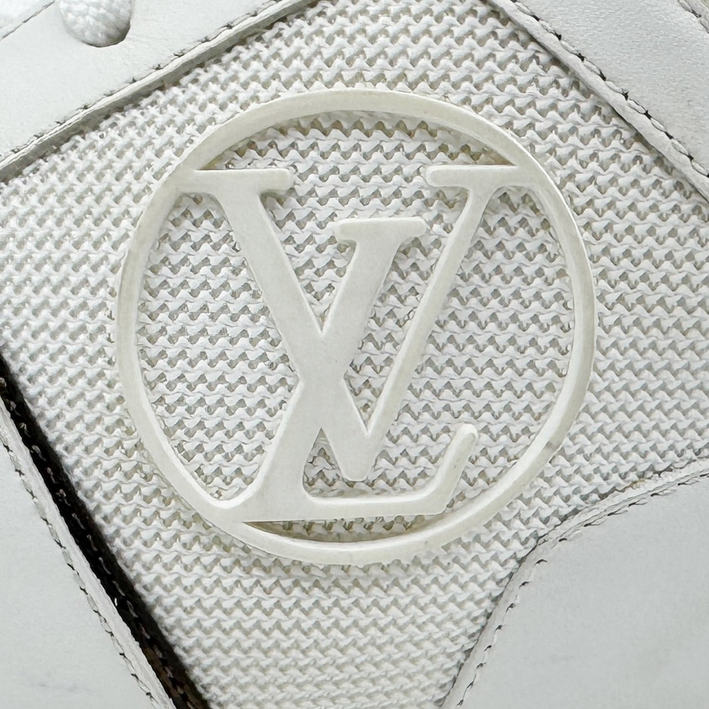 Louis Vuitton White Leather & Monogram Canvas Run Away Sneakers EU38 ~ AU7