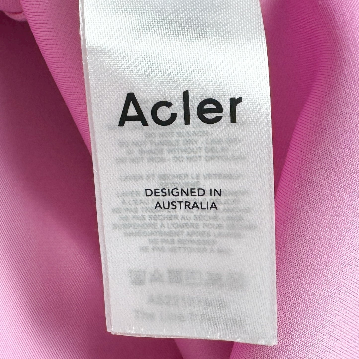 Acler Pop Pink Habana Fitted Midi Dress Small ~ AU8