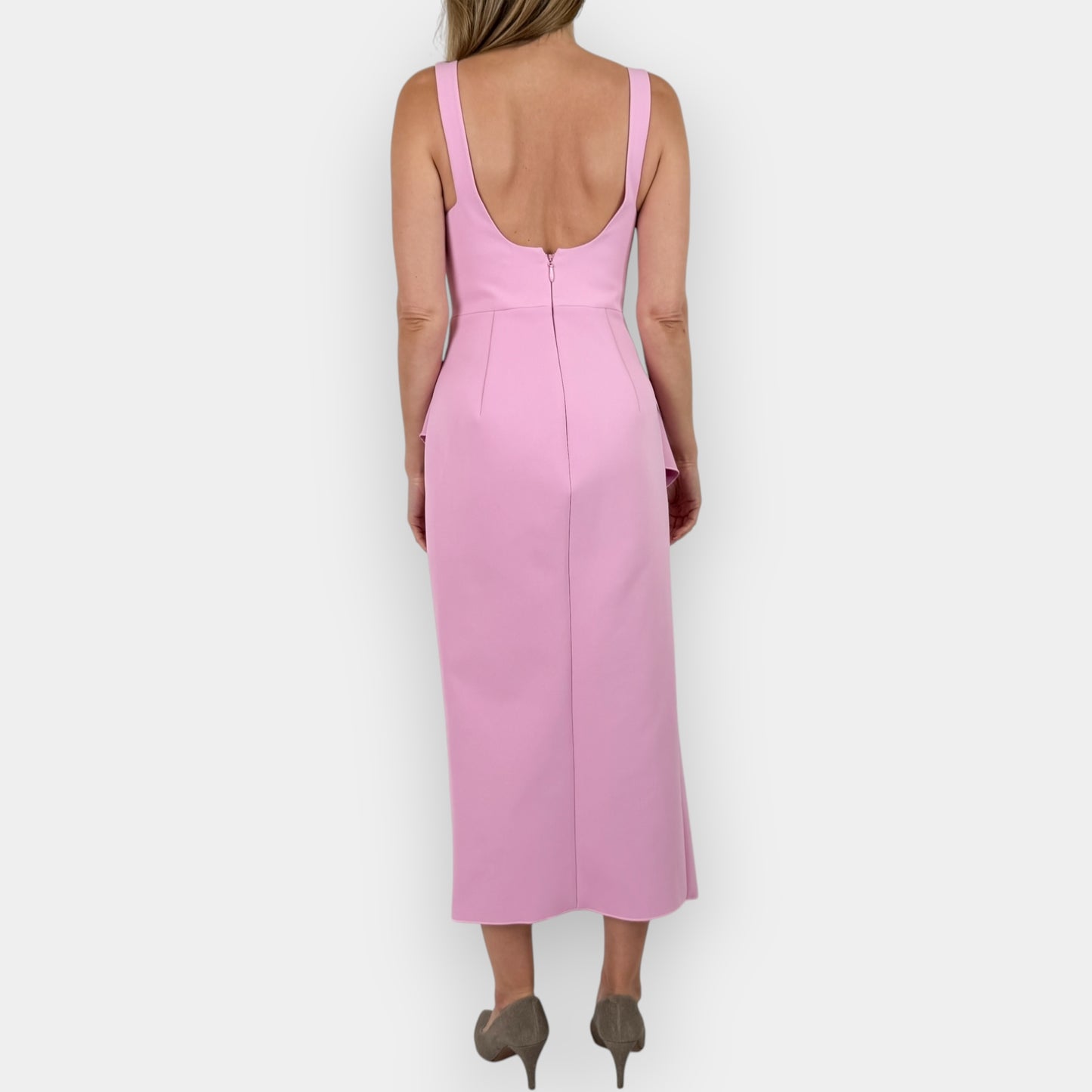 Acler Pop Pink Habana Fitted Midi Dress Small ~ AU8
