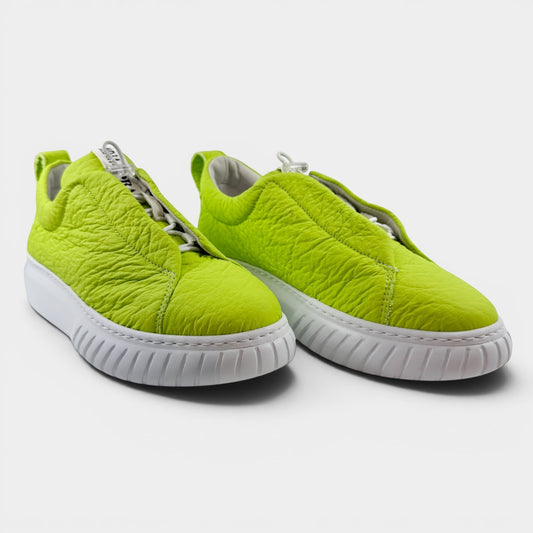 Andiafora Lime Green Leather Sneakers EU40 ~ AU9