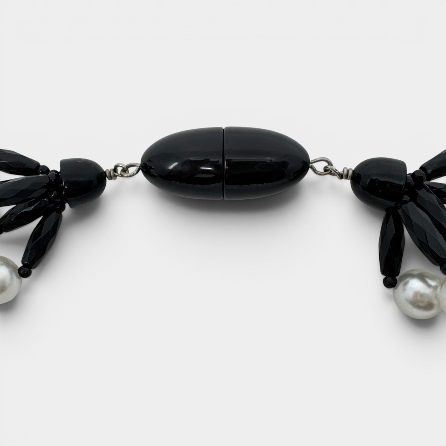 Angela Caputi Italy Faux Pearl & Resin Beaded Statement Necklace