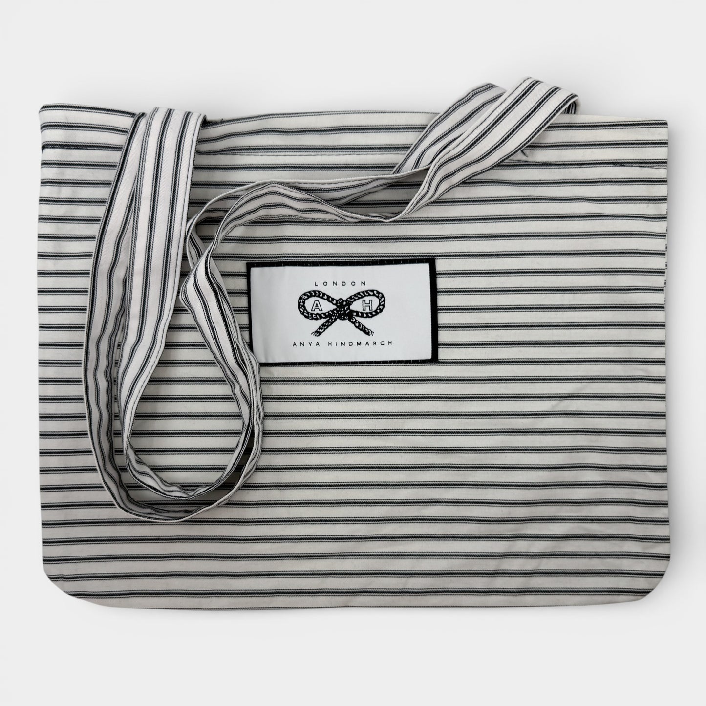 Anya Hindmarch Beige Gold Leather Flap & Clasp Bag