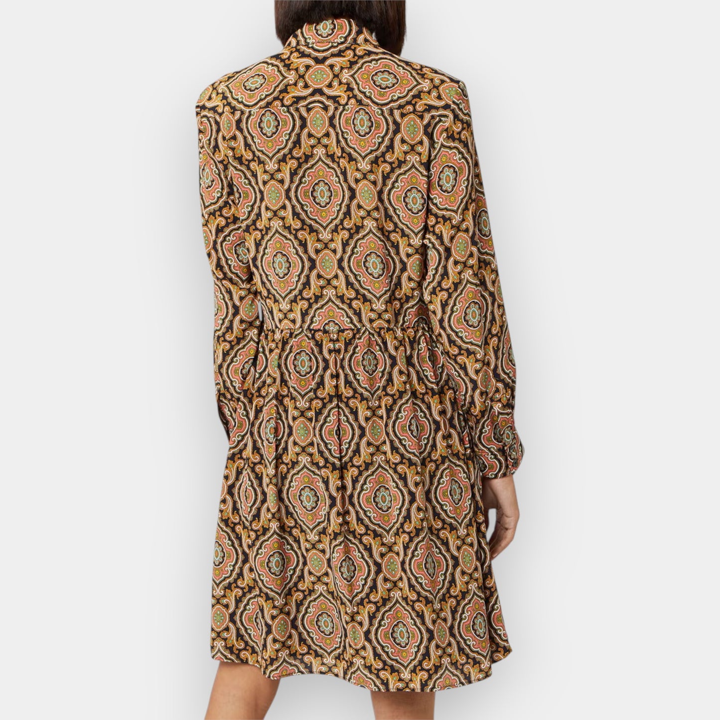 A.P.C. Pink & Green Paisley Silk Joanna Dress EU42 ~ AU12