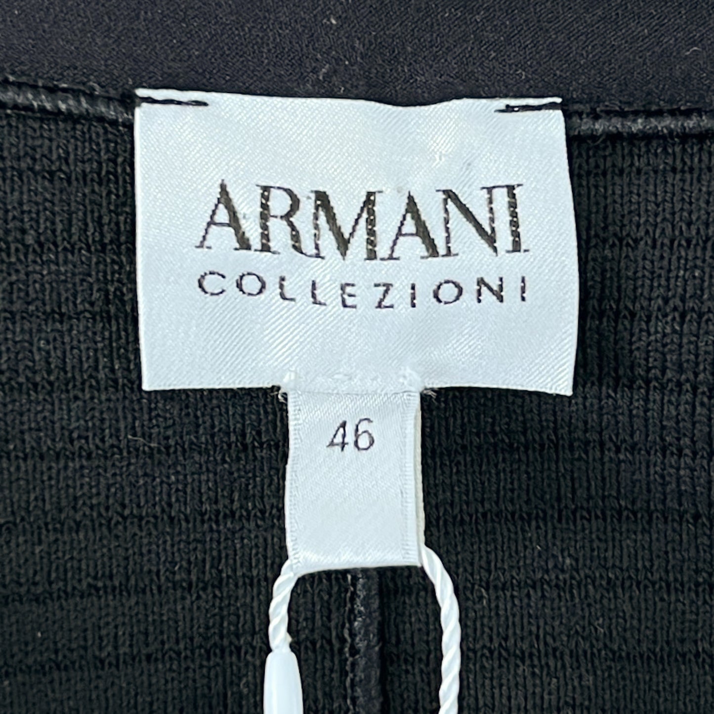 Armani Collezione Black Ottoman Rib Jacket IT46 ~ AU12-14