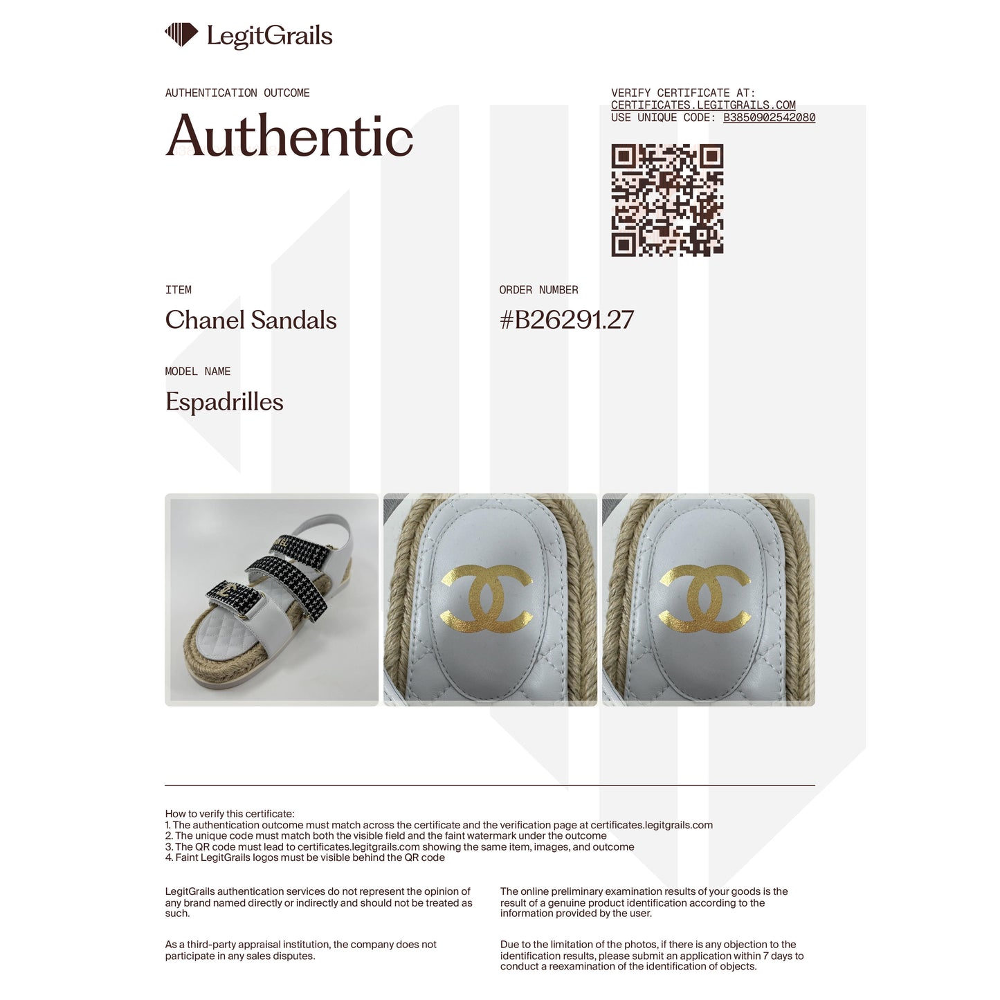 Chanel White Black Tweed Leather Espadrille Dad Sandals EU40 C ~ AU9