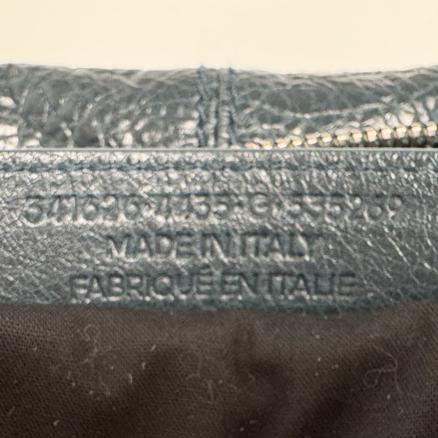 Balenciaga Dark Teal Green RH Day City Crinkled Leather Messenger Bag