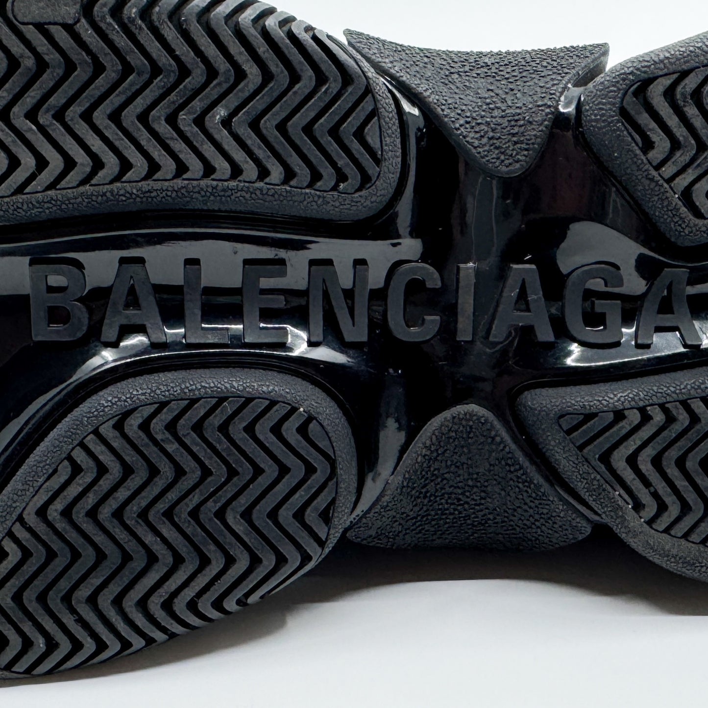 Balenciaga Black Canvas Triple S Sneakers EU38 ~ AU7