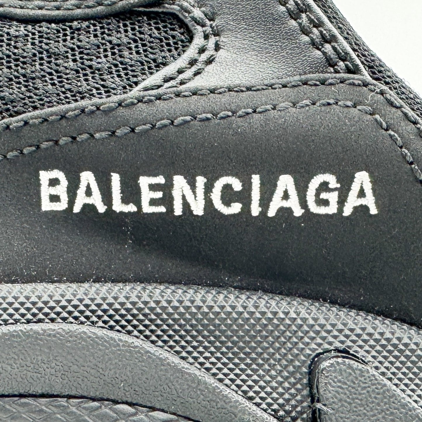 Balenciaga Black Canvas Triple S Sneakers EU38 ~ AU7