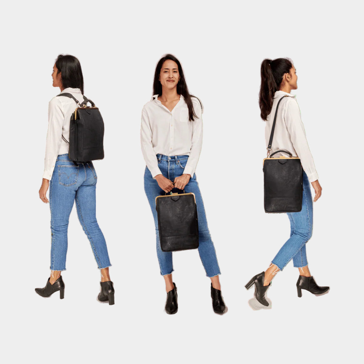 Laflore Paris Black Bobobark 3 in 1 Cork Laptop Bag