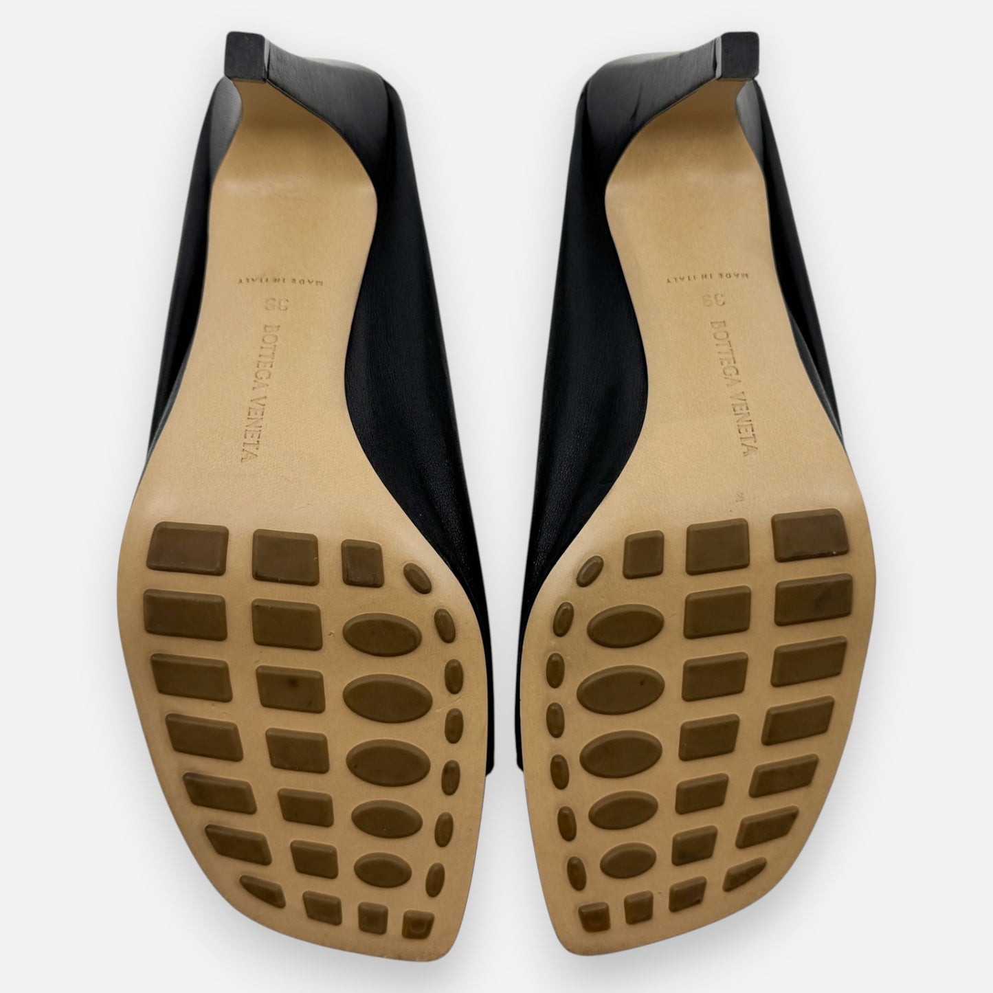 Bottega Veneta Black Leather Stretch Mule 90 Sandal Shoes EU39 ~ AU8