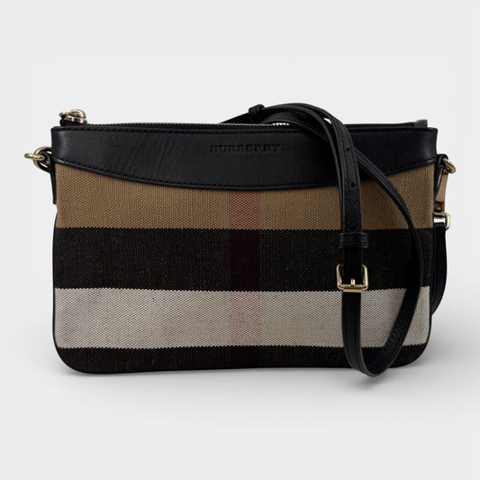Burberry Peyton House Check Canvas Crossbody Bag