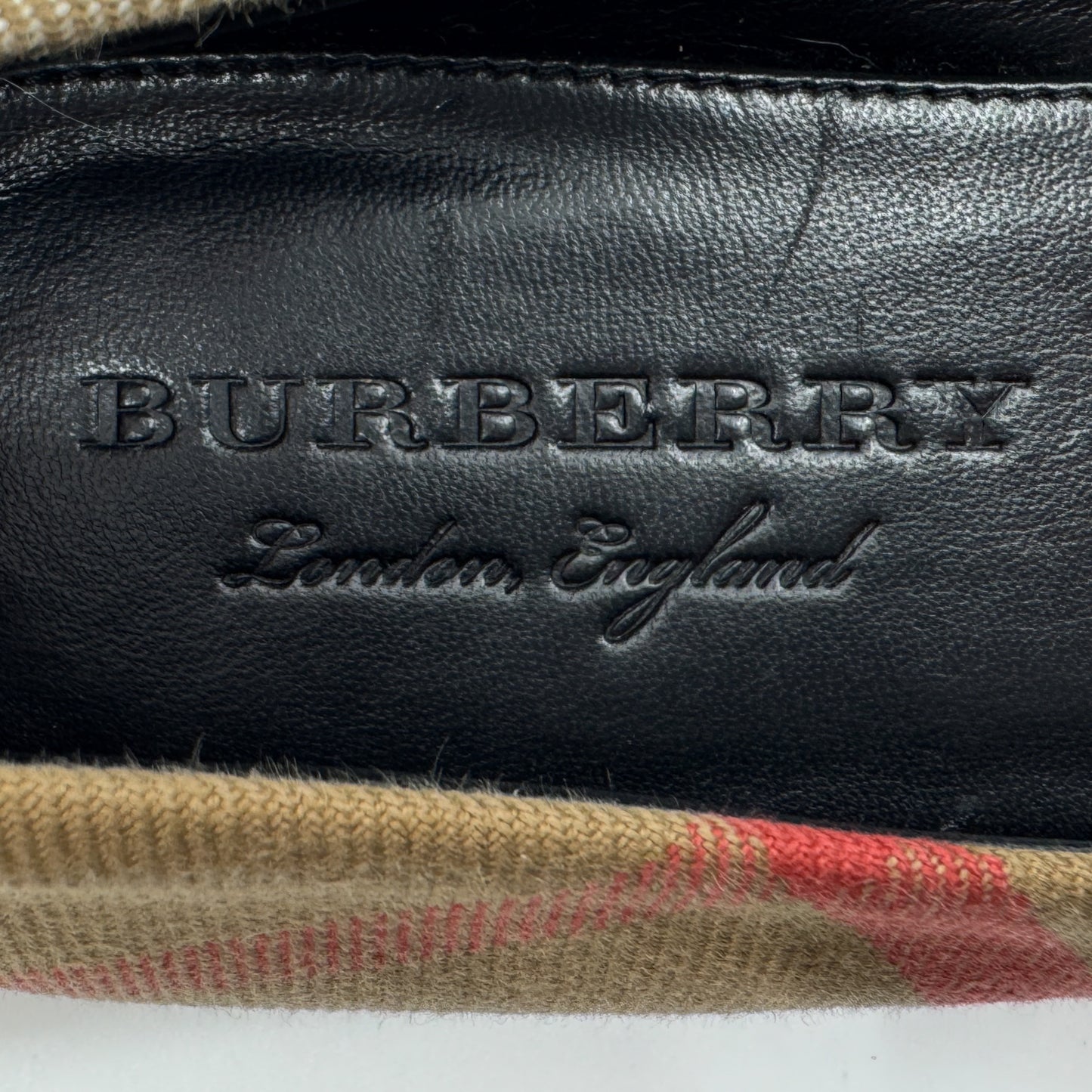 Burberry Black Novacheck Avonwick Studs Ballet Flats Shoes EU39 ~ AU8