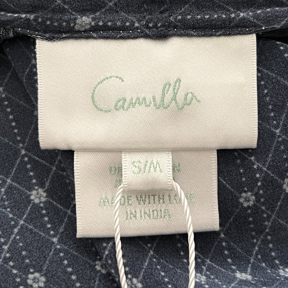 Camilla Nature's Nectar Blue Australian Natives Long Duster Jacket S/M ~ AU10-12