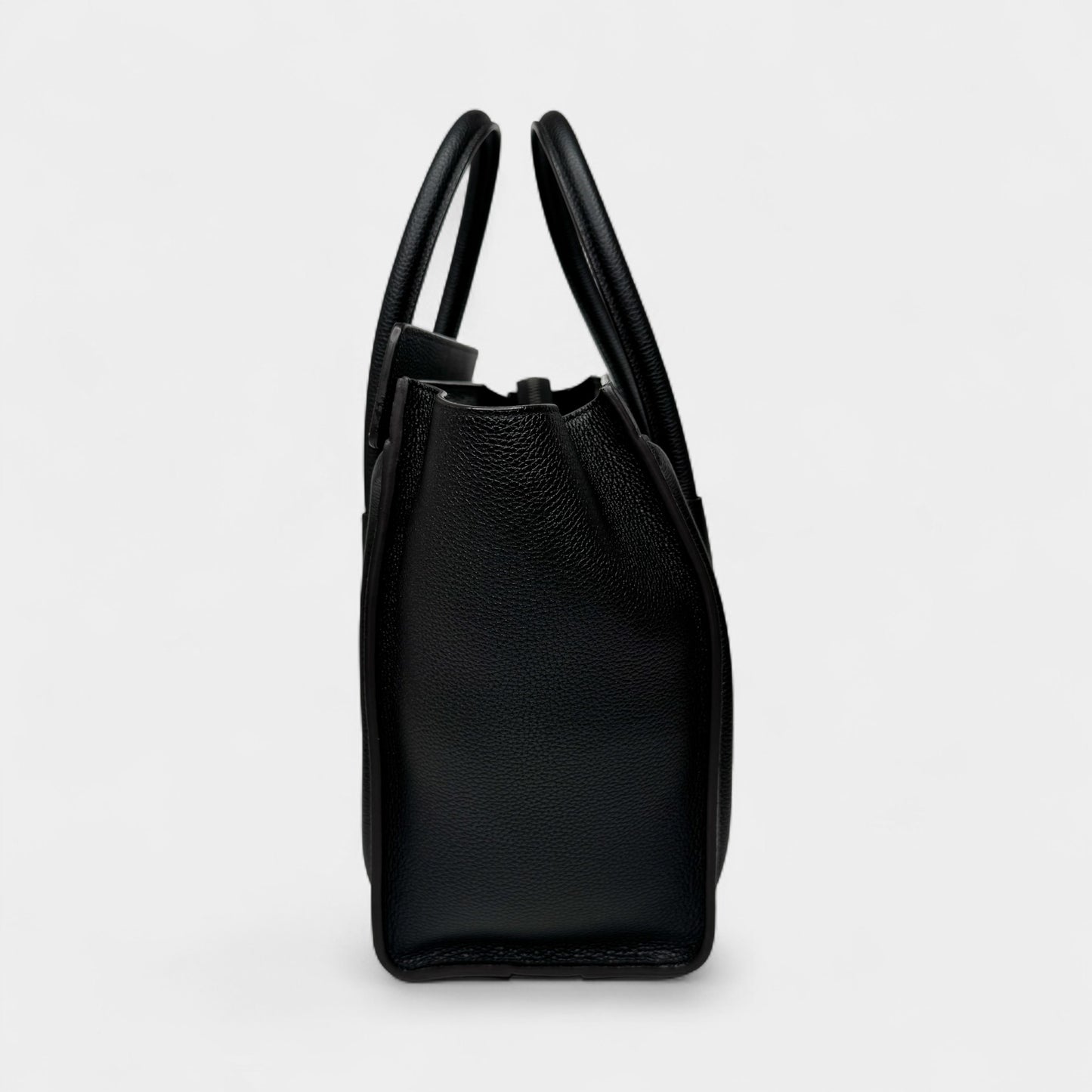 Celine Paris Black Grainy Leather Mini (Medium) Luggage Tote Bag