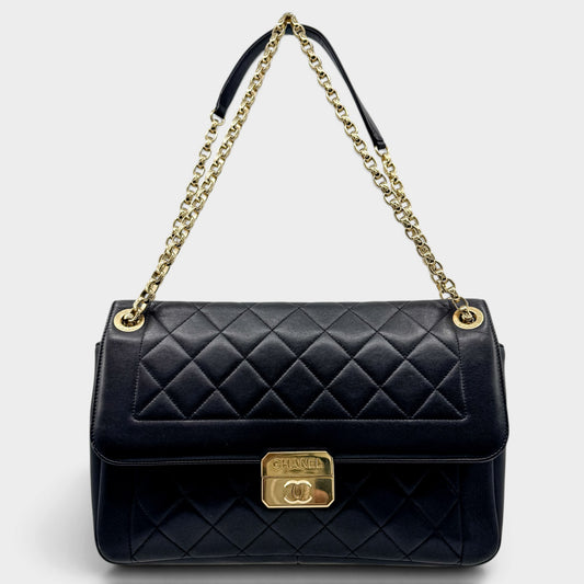 Chanel Chic With Me Black Quilted Lambskin Leather Flap Shoulder Bag