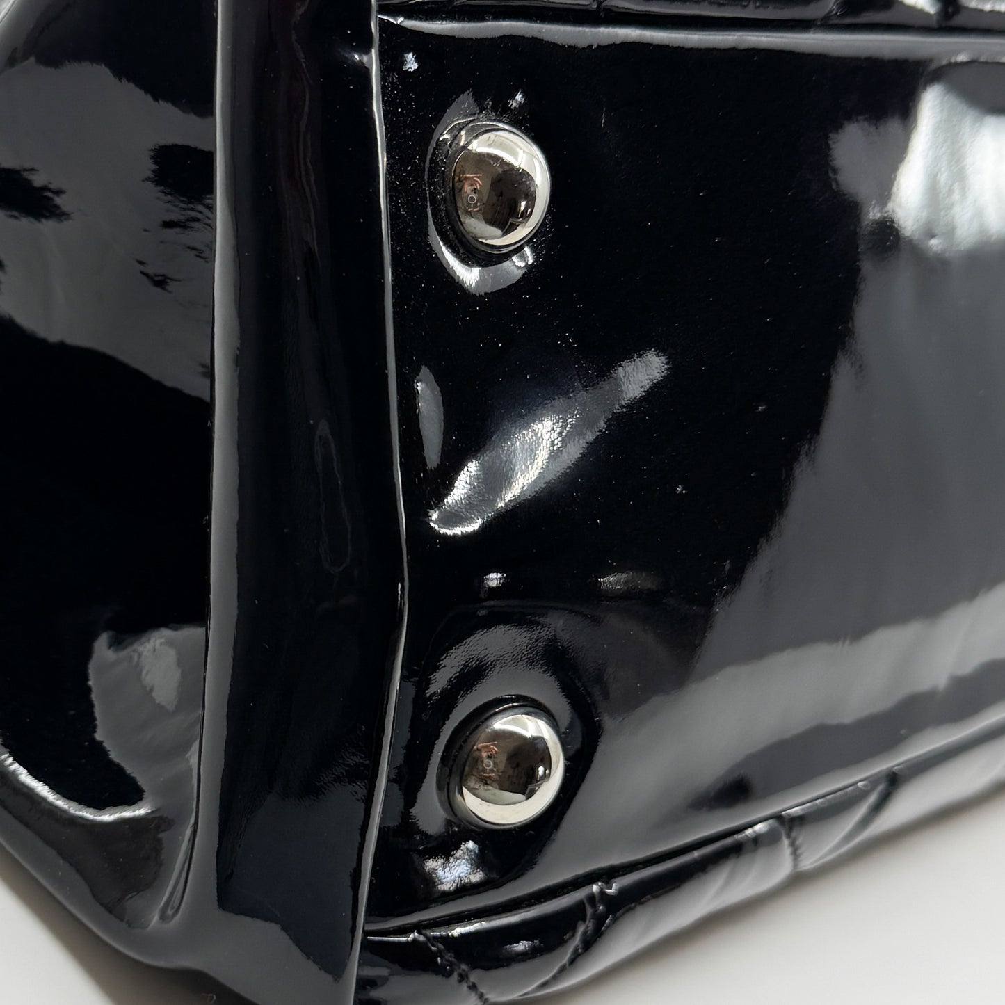 Chanel Black Quilted Patent Leather Brilliant Cells Tote Bag