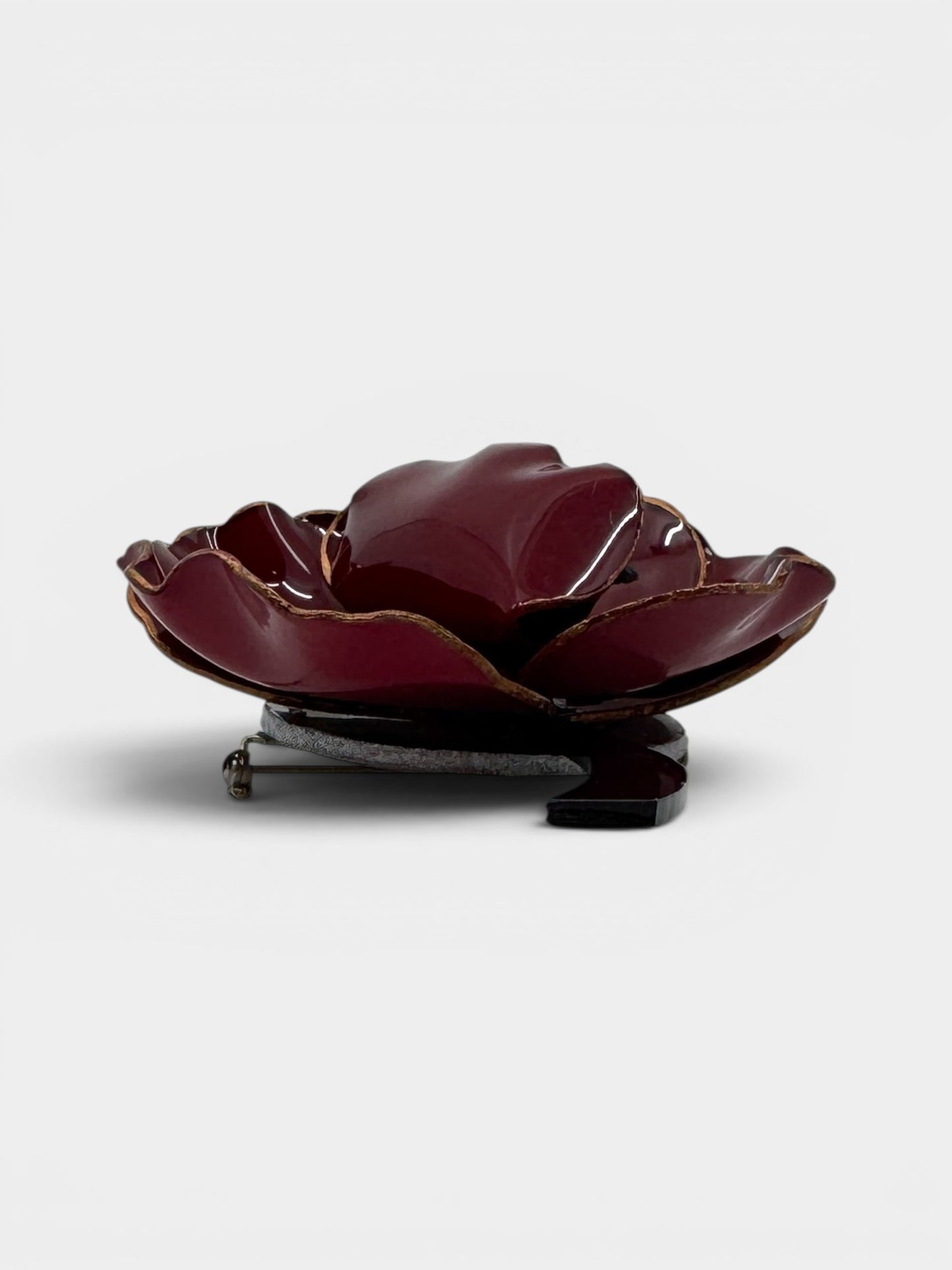 Ciléa Paris Y2K Red Resin Handmade Large Flower Brooch