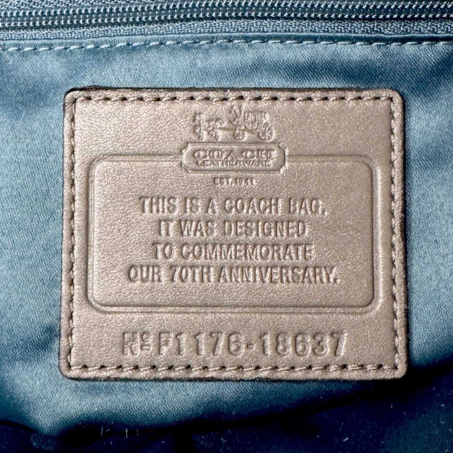 Coach Madison Grey Quilted Nylon & Leather Trip Tote Bag