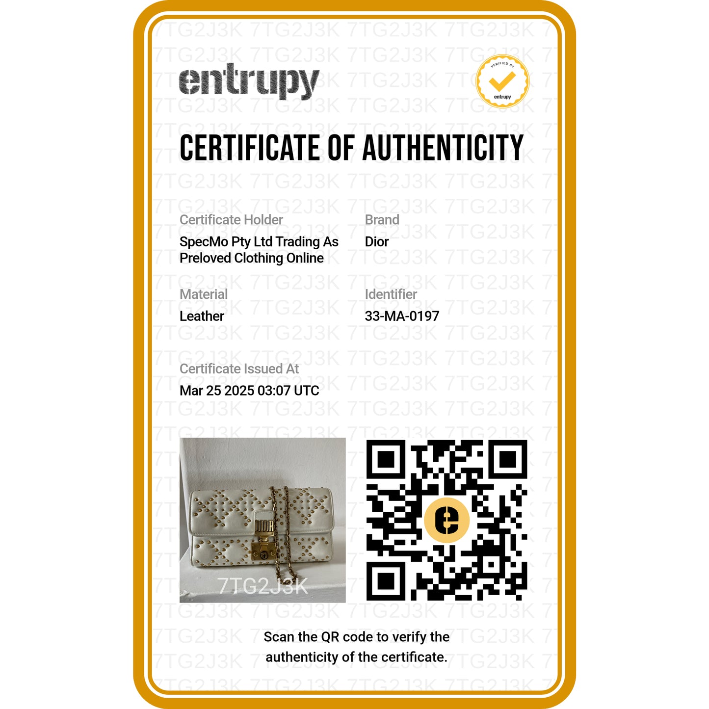 Dior Dioraddict Creamy White Leather & Brass Studs Wallet On Chain Bag