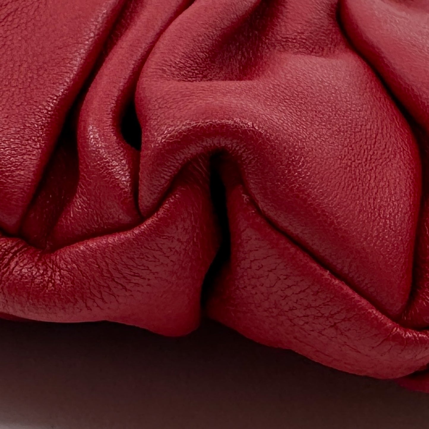 Christian Dior Vintage Red Pleated Leather Galliano Plissé Clutch Bag