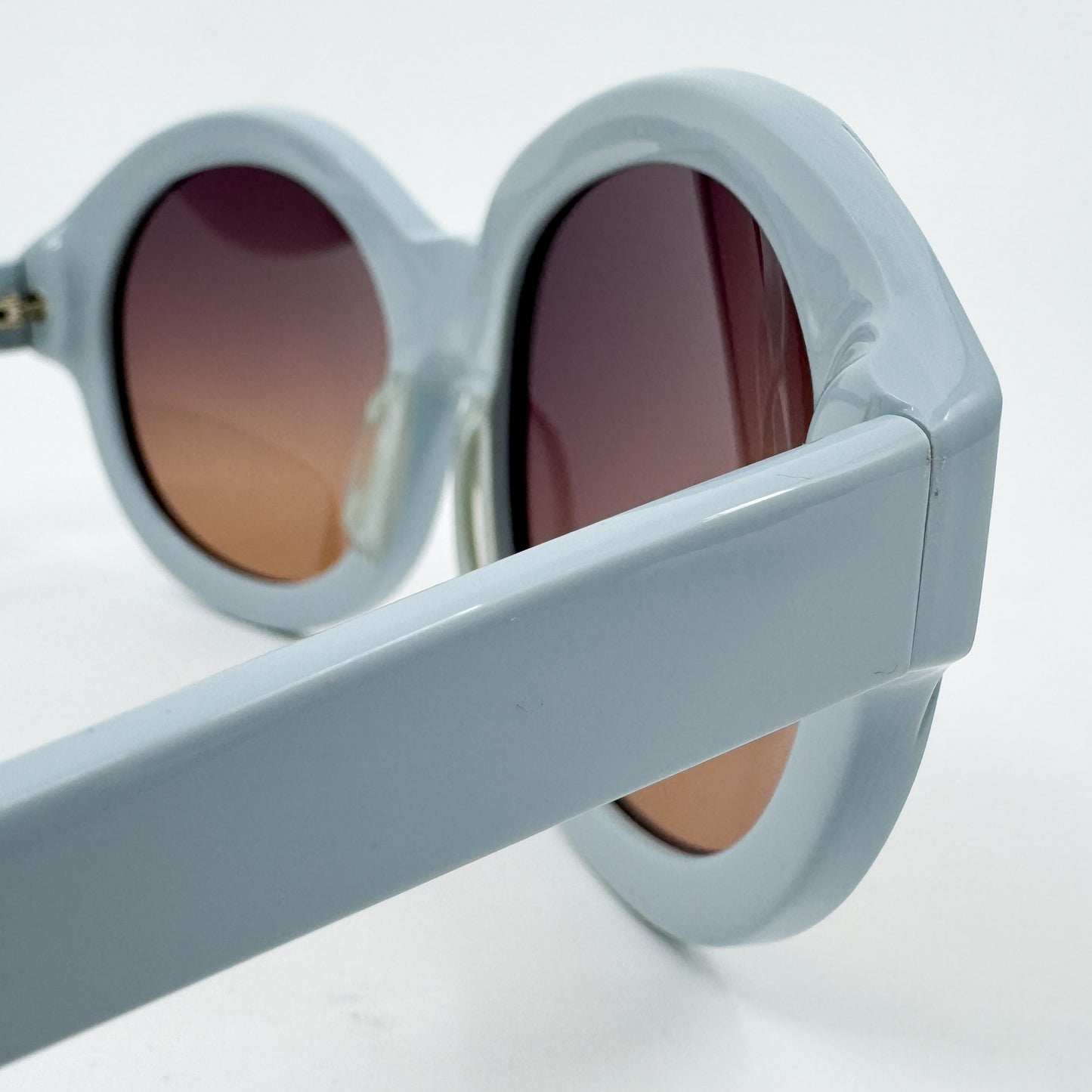Eley Kishimoto Pale Blue Round Sunglasses