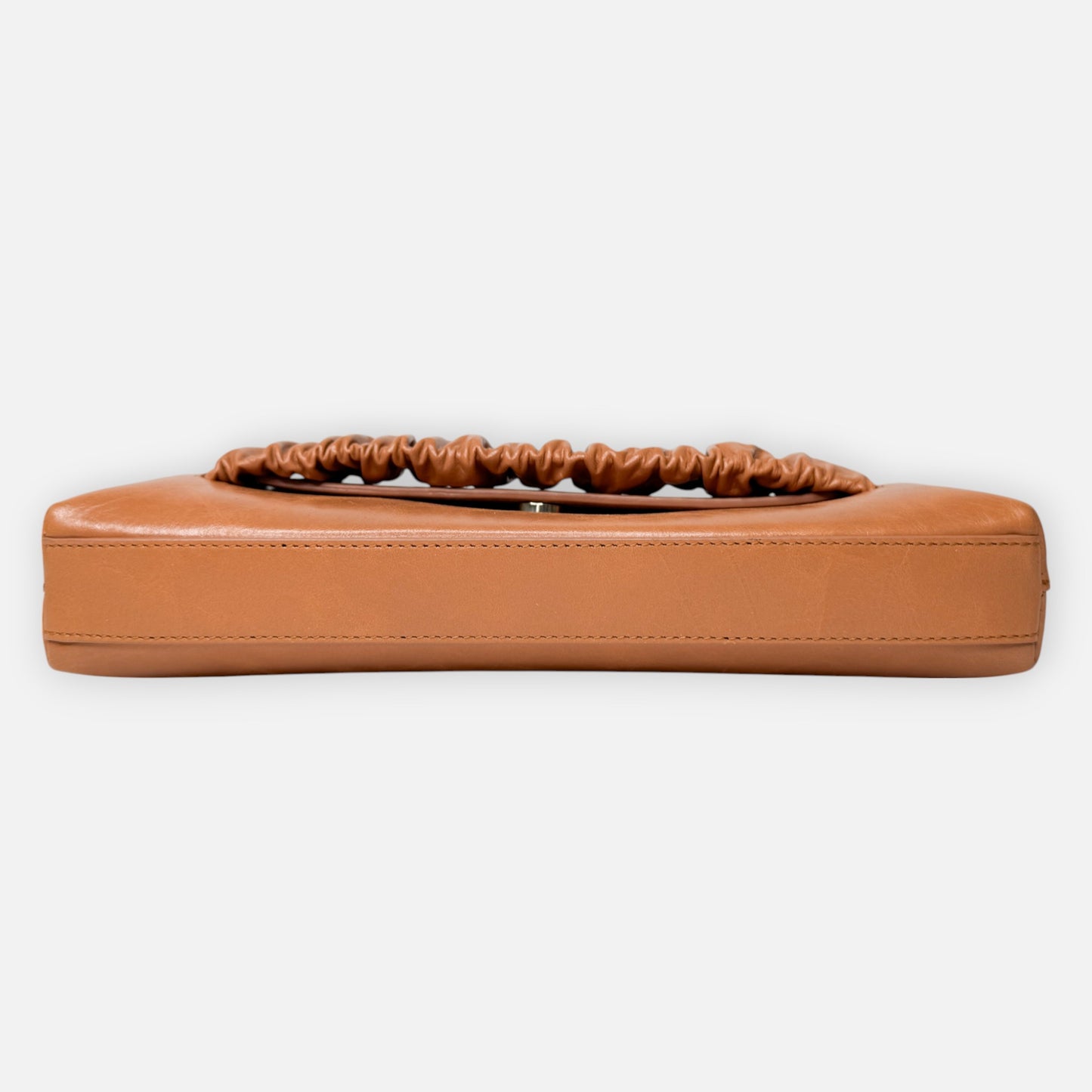 Elleme Tan Leather Chouchou Baguette Envelope Shoulder Bag