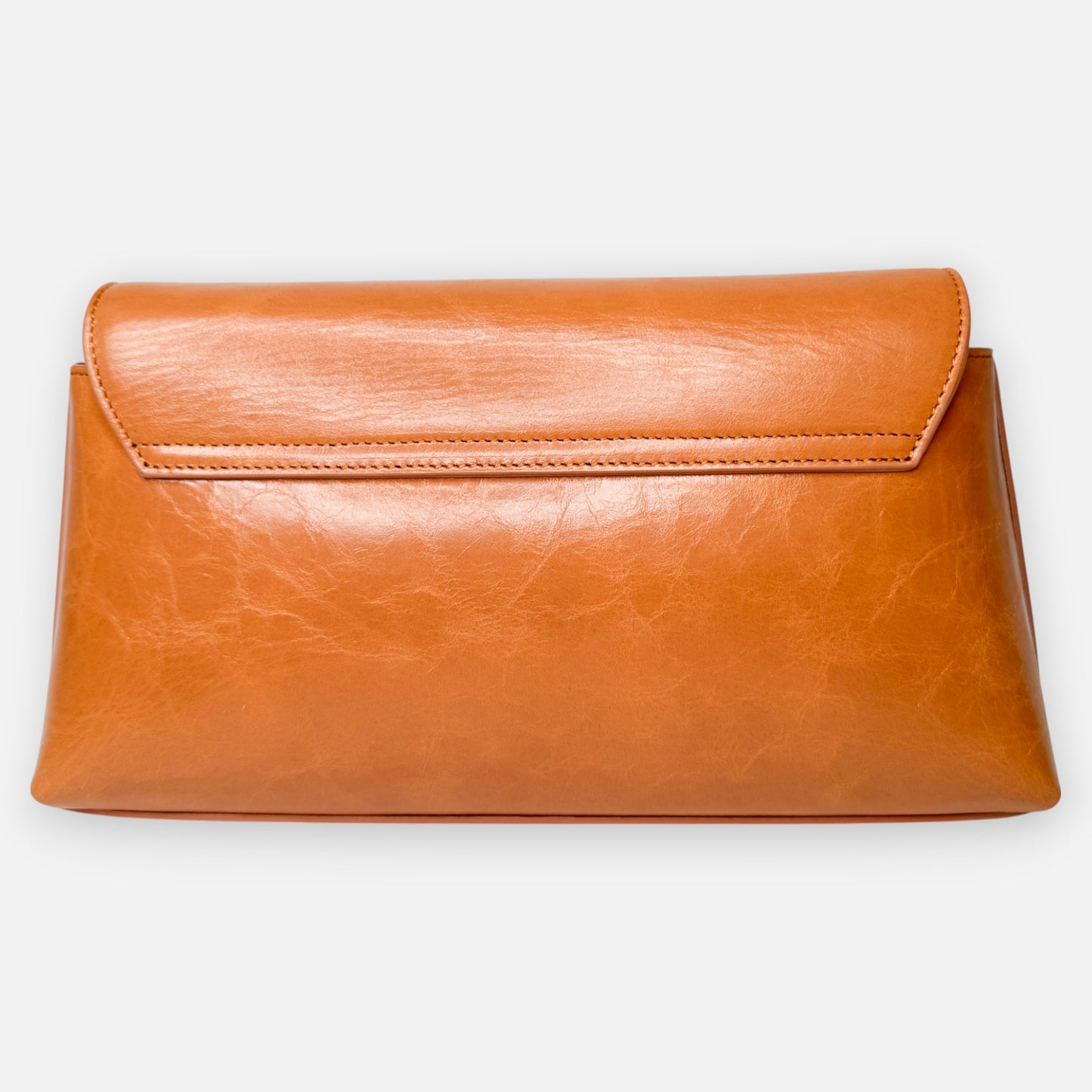 Elleme Tan Leather Chouchou Baguette Envelope Shoulder Bag