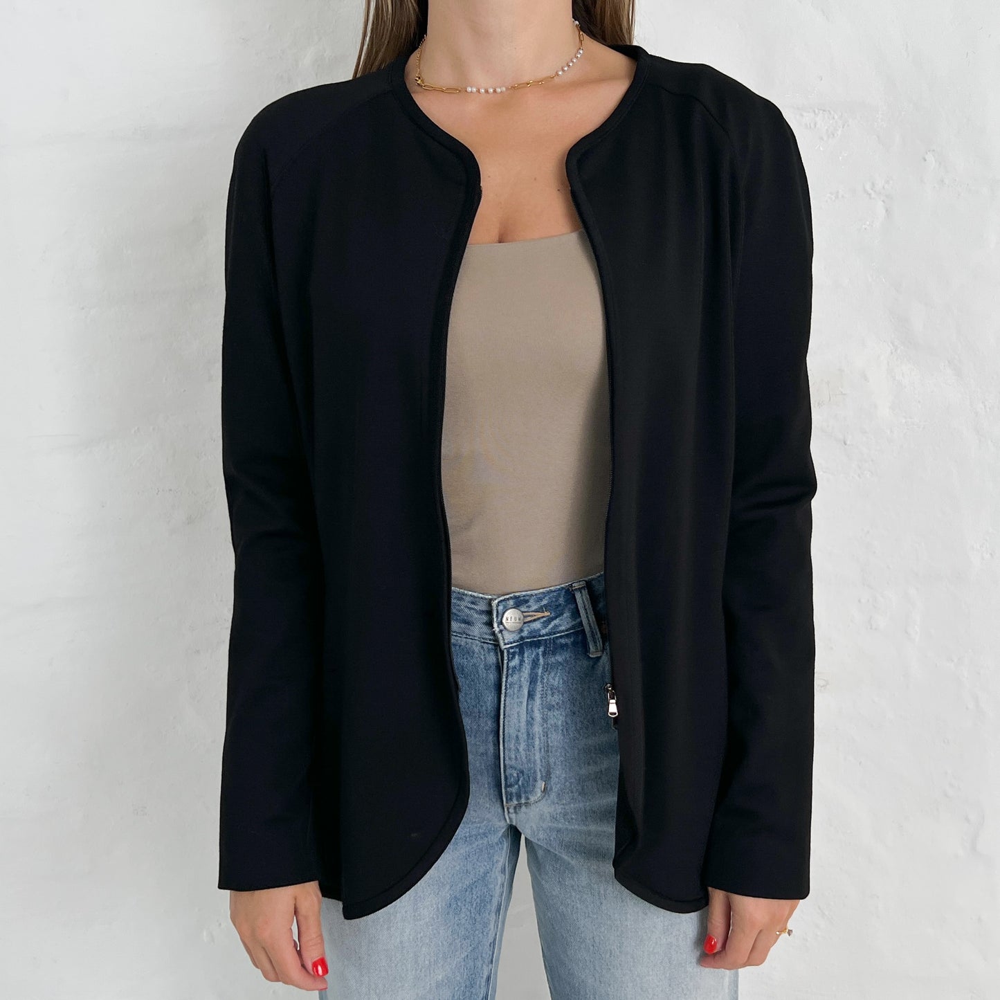 Emporio Armani Black Zip Jacket AU10 ~ IT42