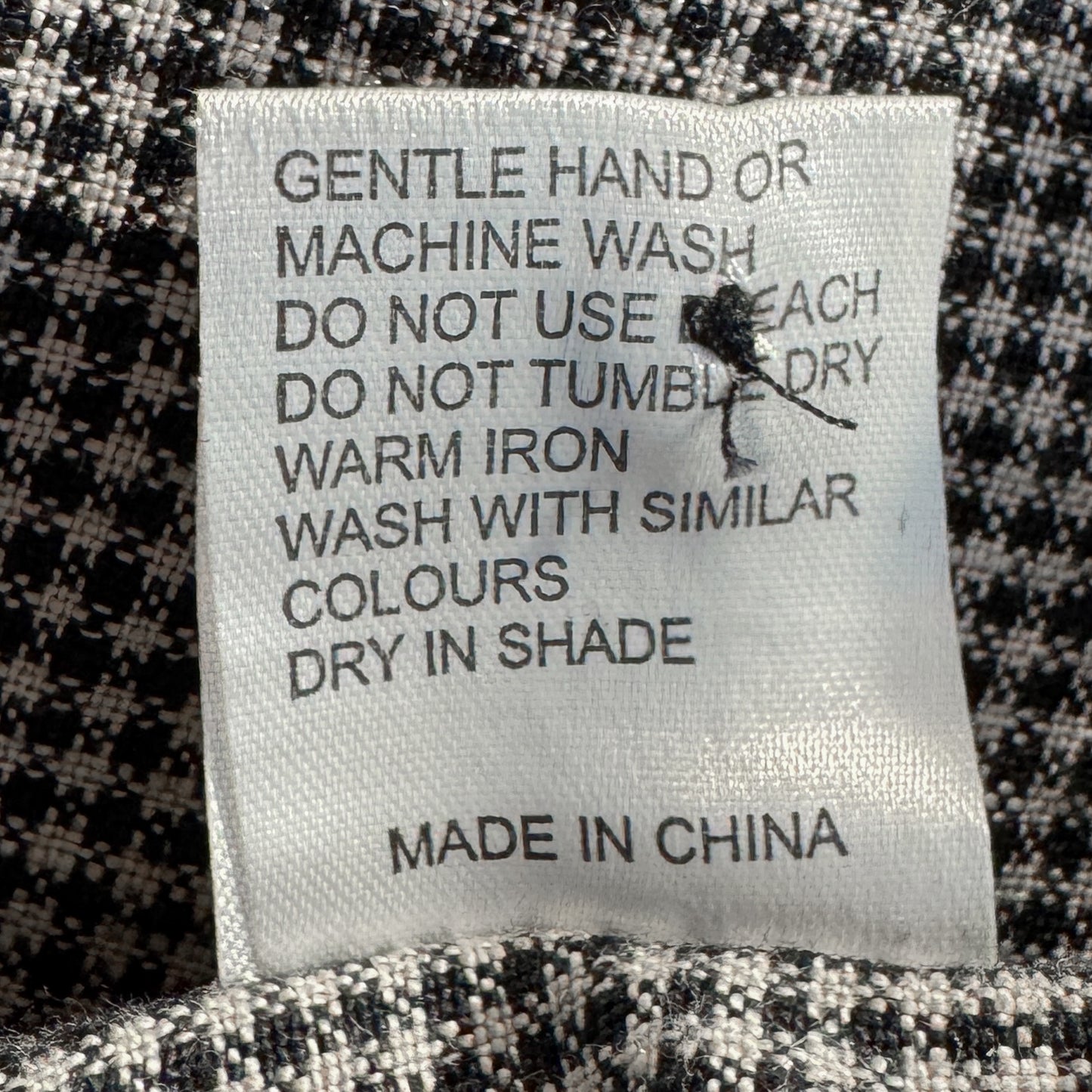 Eva's Sunday Black White Check Linen Duster Coat Medium