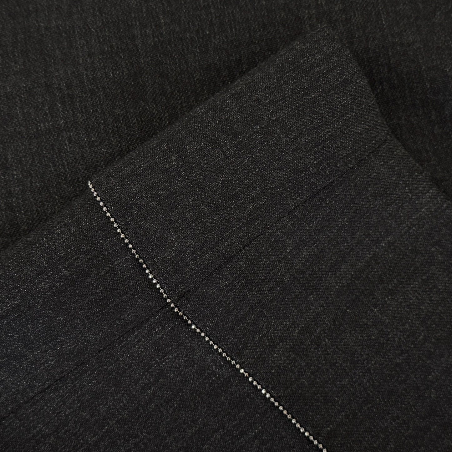 Fabiana Filippi Black Grey Wool Ankle Cuff Pants US Small ~ AU10 ~ UK10