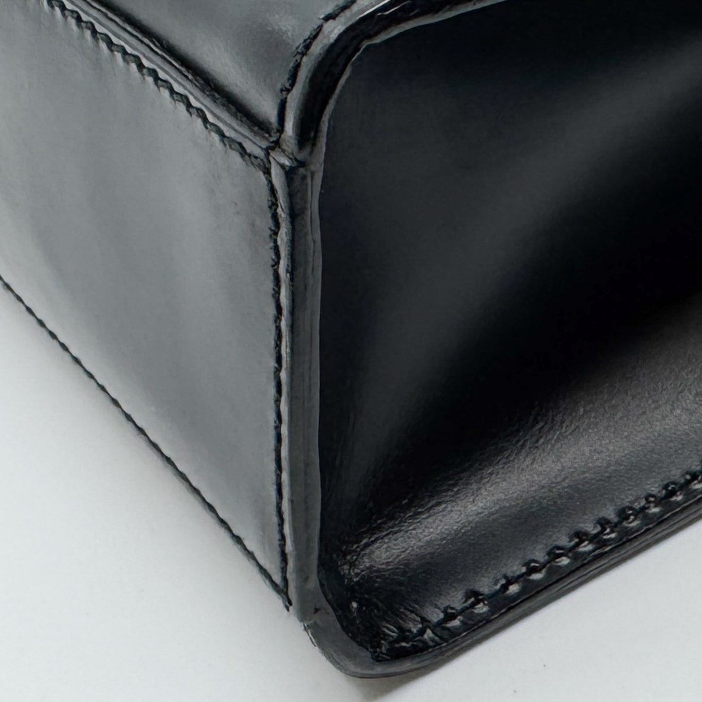 Salvatore Ferragamo Black Smooth Leather Small Handbag