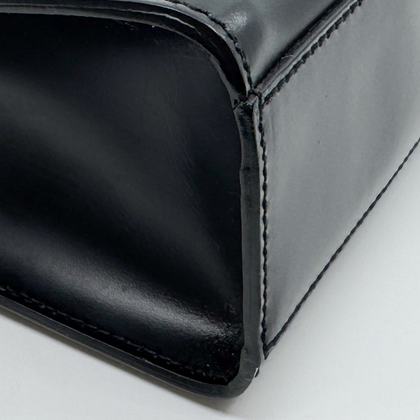 Salvatore Ferragamo Black Smooth Leather Small Handbag