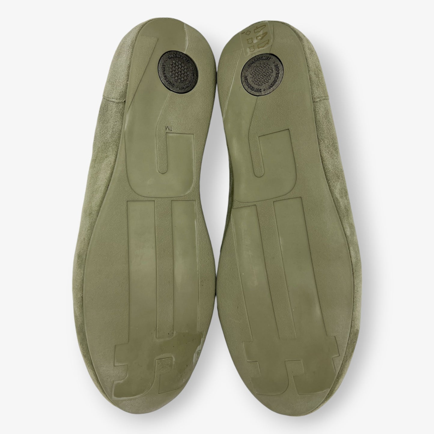 Stephen Jones + Fitflop Green & Cream Suede Slip On Shoes EU41 ~ AU10