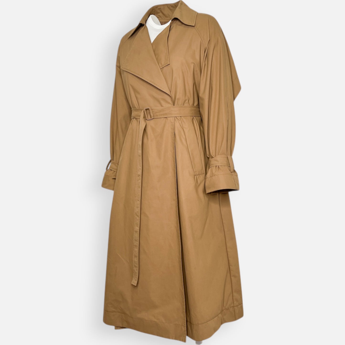 Foemina Stella II Cotton-Blend Tan Brown Trench Coat AU8-10