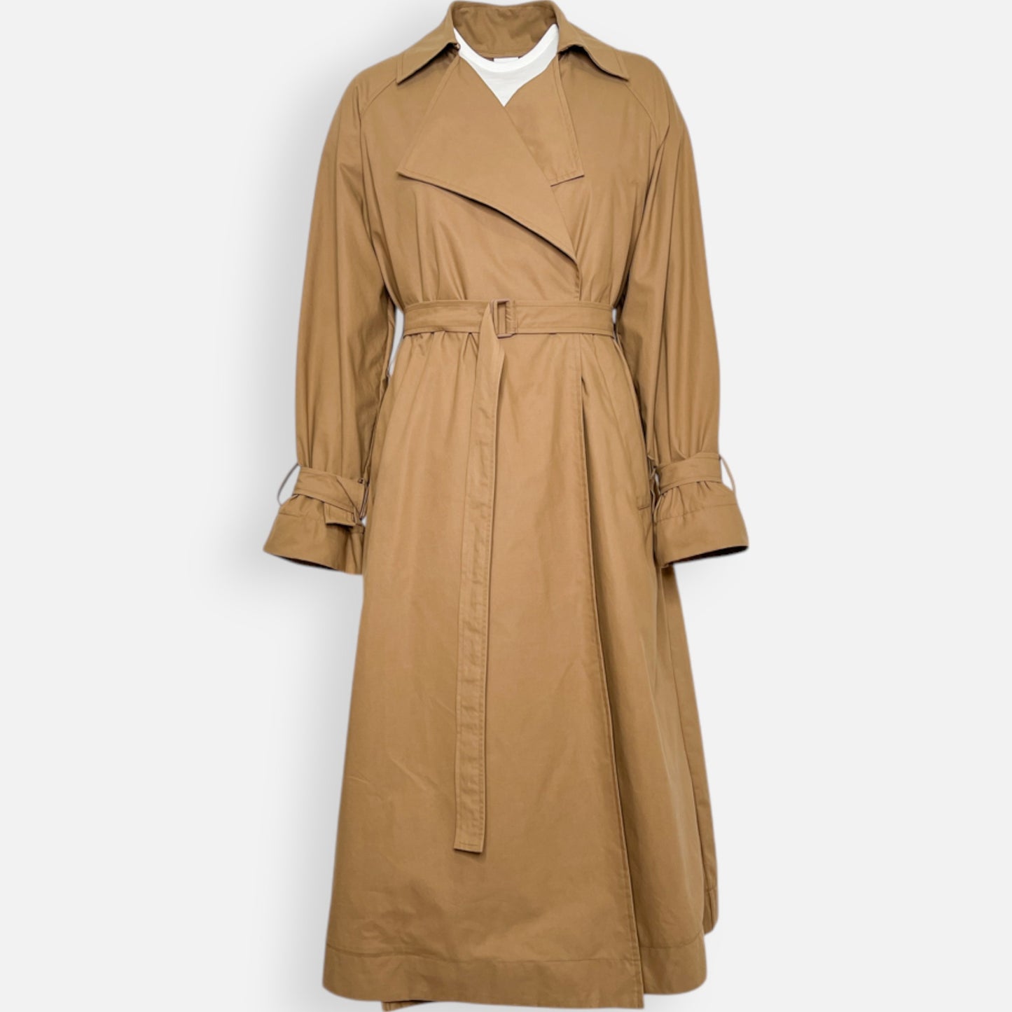 Foemina Stella II Cotton-Blend Tan Brown Trench Coat AU8-10