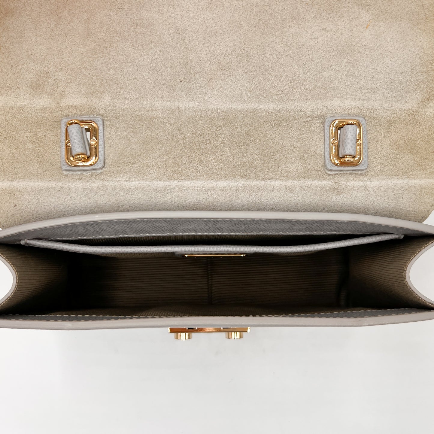 Furla Metropolis Grey Leather Crossbody & Top Handle Bag