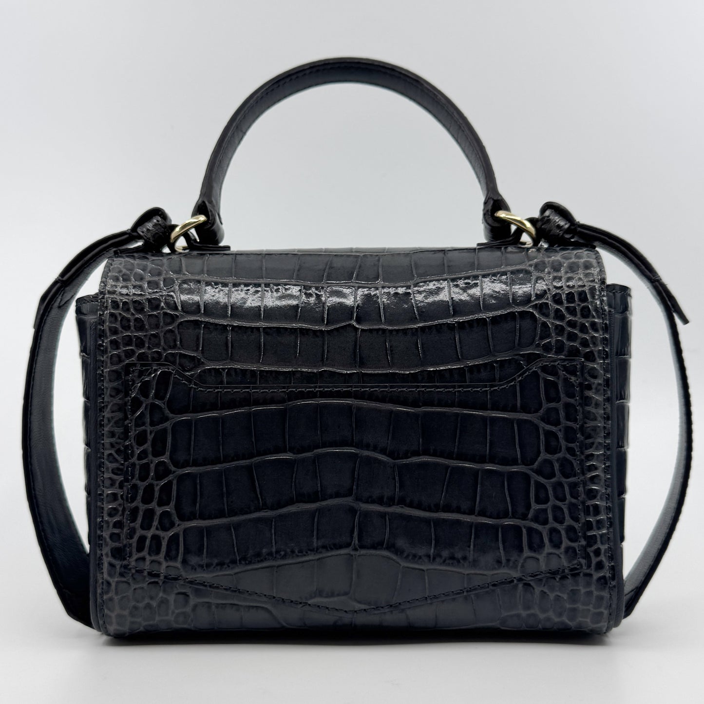 Givenchy Storm Grey Eden Mini Croc Effect Leather Bag