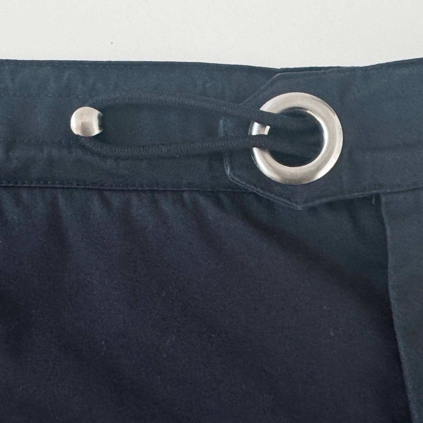 Hermès Dark Navy Blue Cotton Gabardine Casual Pants EU40 ~ US6 ~ AU10