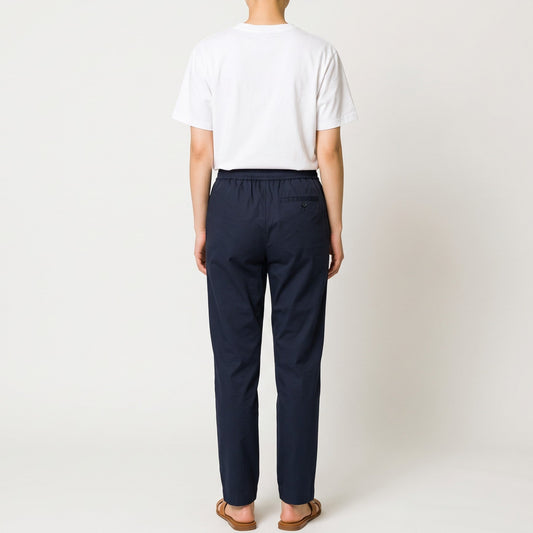Hermès Dark Navy Blue Cotton Gabardine Casual Pants EU40 ~ US6 ~ AU10