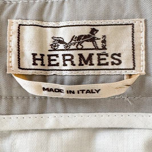 Hermès Beige Cotton Gabardine Casual Pants EU40 ~ US6 ~ AU10
