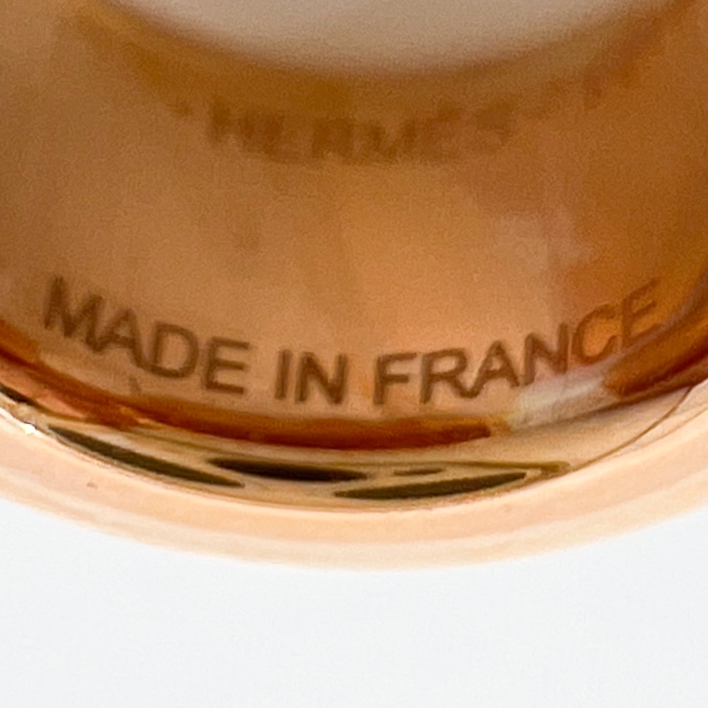 Hermès Gold & Brown Leather Olympe Single Ear Cuff Small